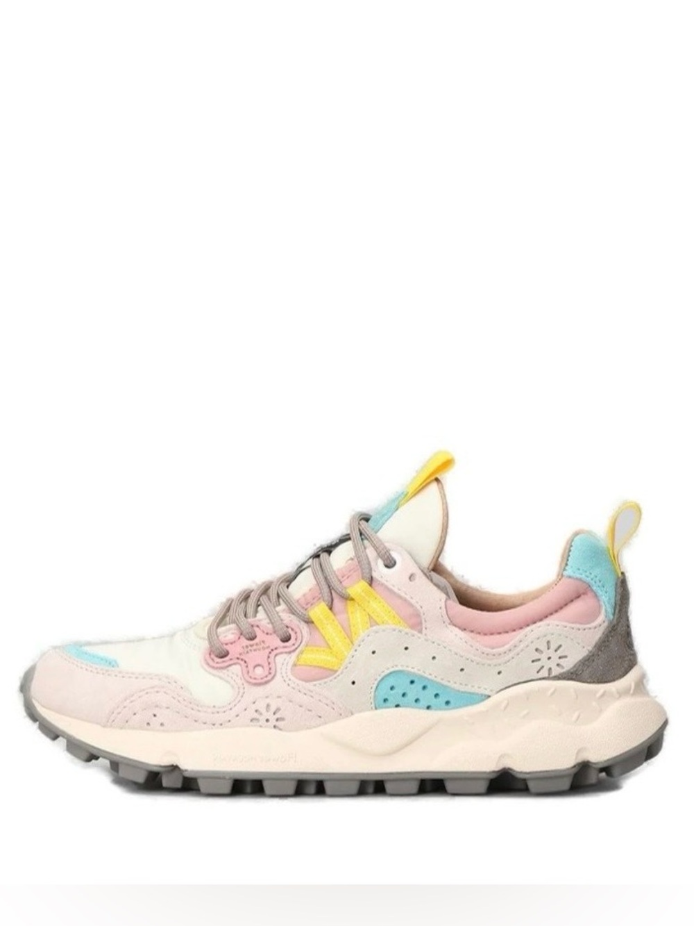 NWT Flower Mountain YAMANO 3 WOMAN Suede and fabric sneakers in Light Pink
